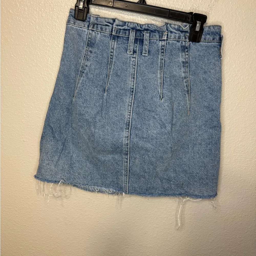 Free People East Of Eden Denim Mini Skirt - Image 5
