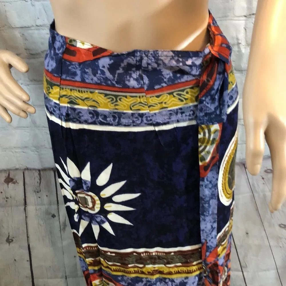 Mamu 2 Piece Tapestry Festival Skirt & Bra Top Blue Size undefined - Image 10