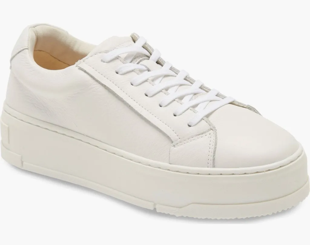 Vagabond Judy White Leather Platform Lace-Up Sneakers Size 8 US / 38 EU - Image 1