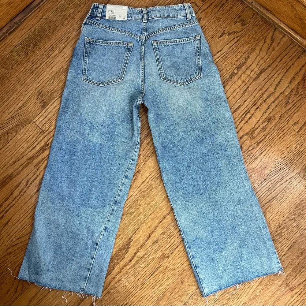 TOPSHOP | Silver Toned Chain Moto Cropped Denim Jeans NWT Size 2 - Image 15