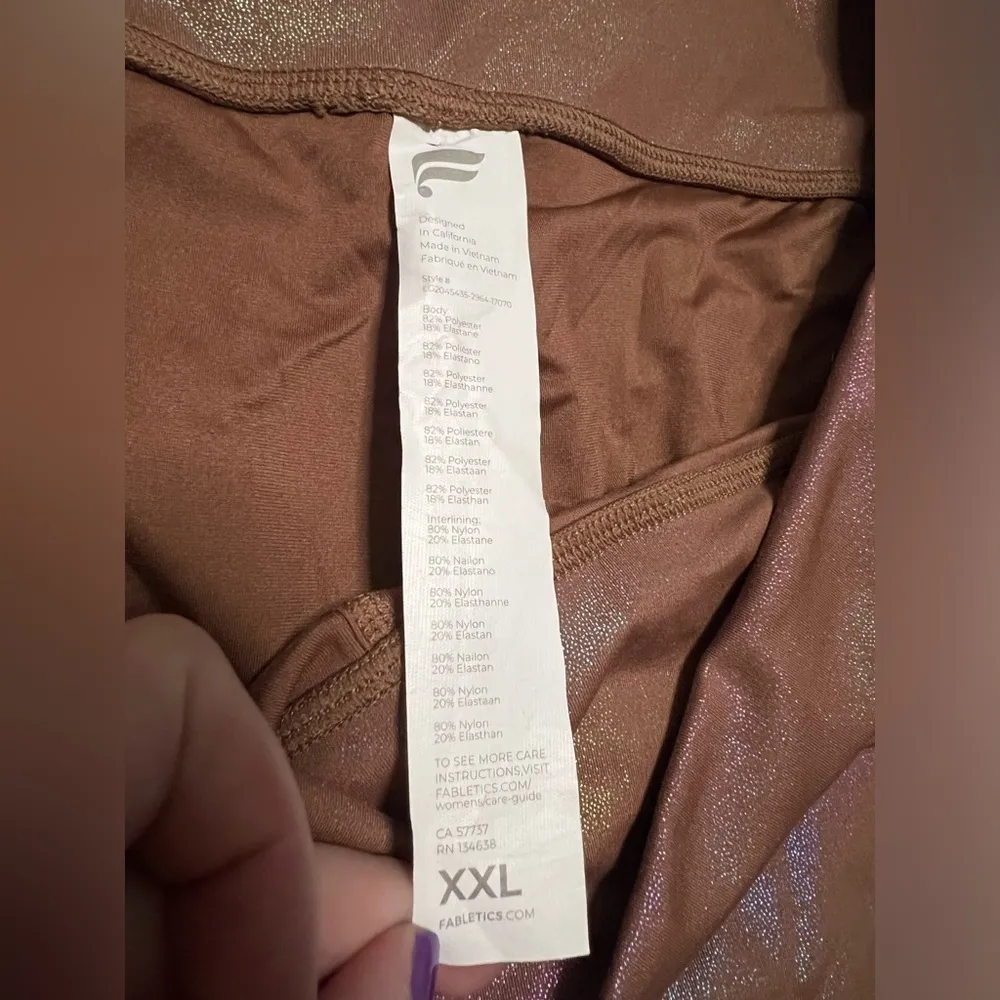 Fabletics PureLuxe High Waist Brown Iridescent 7/8 Legging Iridescent Mocha XXL - Image 5