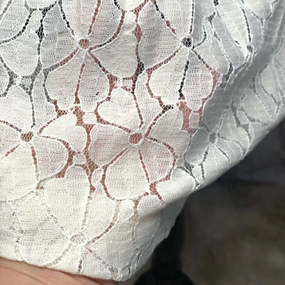 Sage Romantic  Tunic style sweater w/lace layer - Image 7