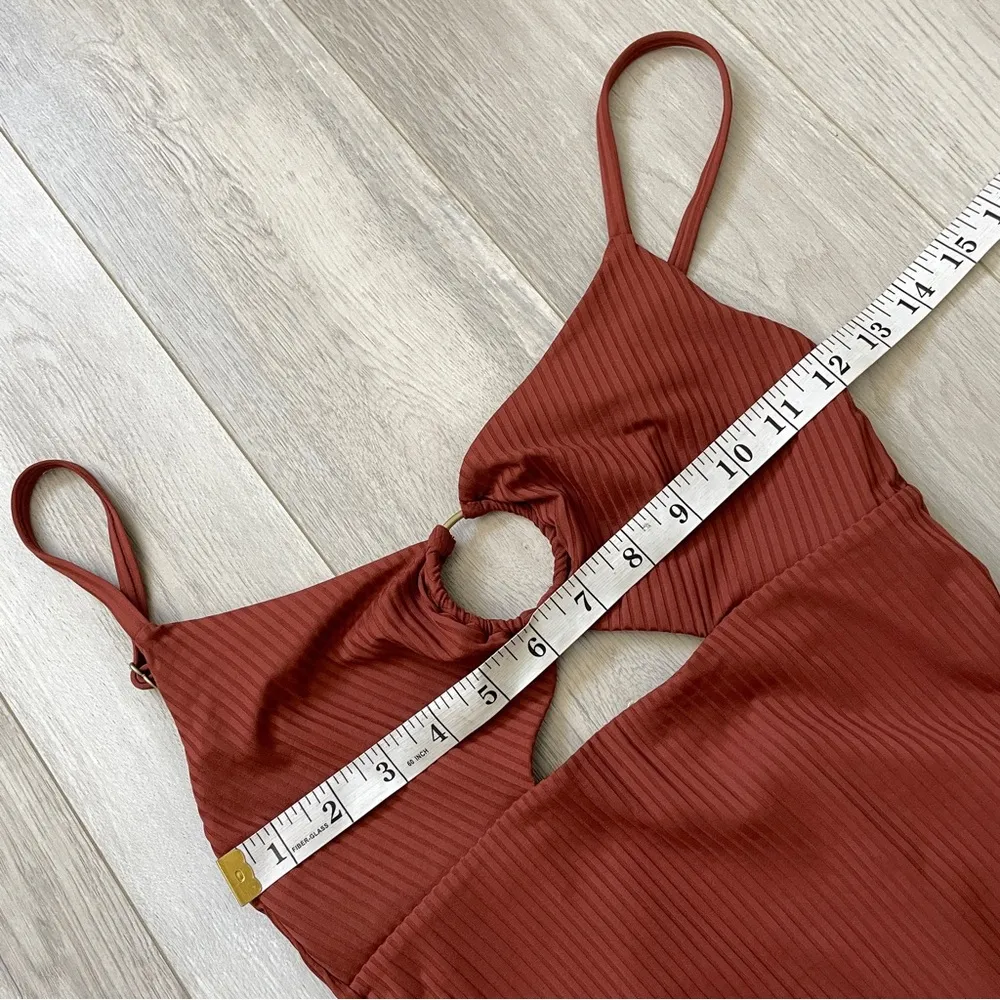 Vitamin A Swimsuit bedette one piece womens Red (xsmall) ribbed beach summer - Image 5