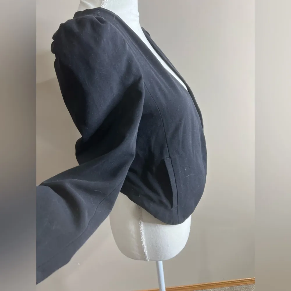 Urban outfitters Pins and needles black crop jacket puff sleeves XS - Image 8