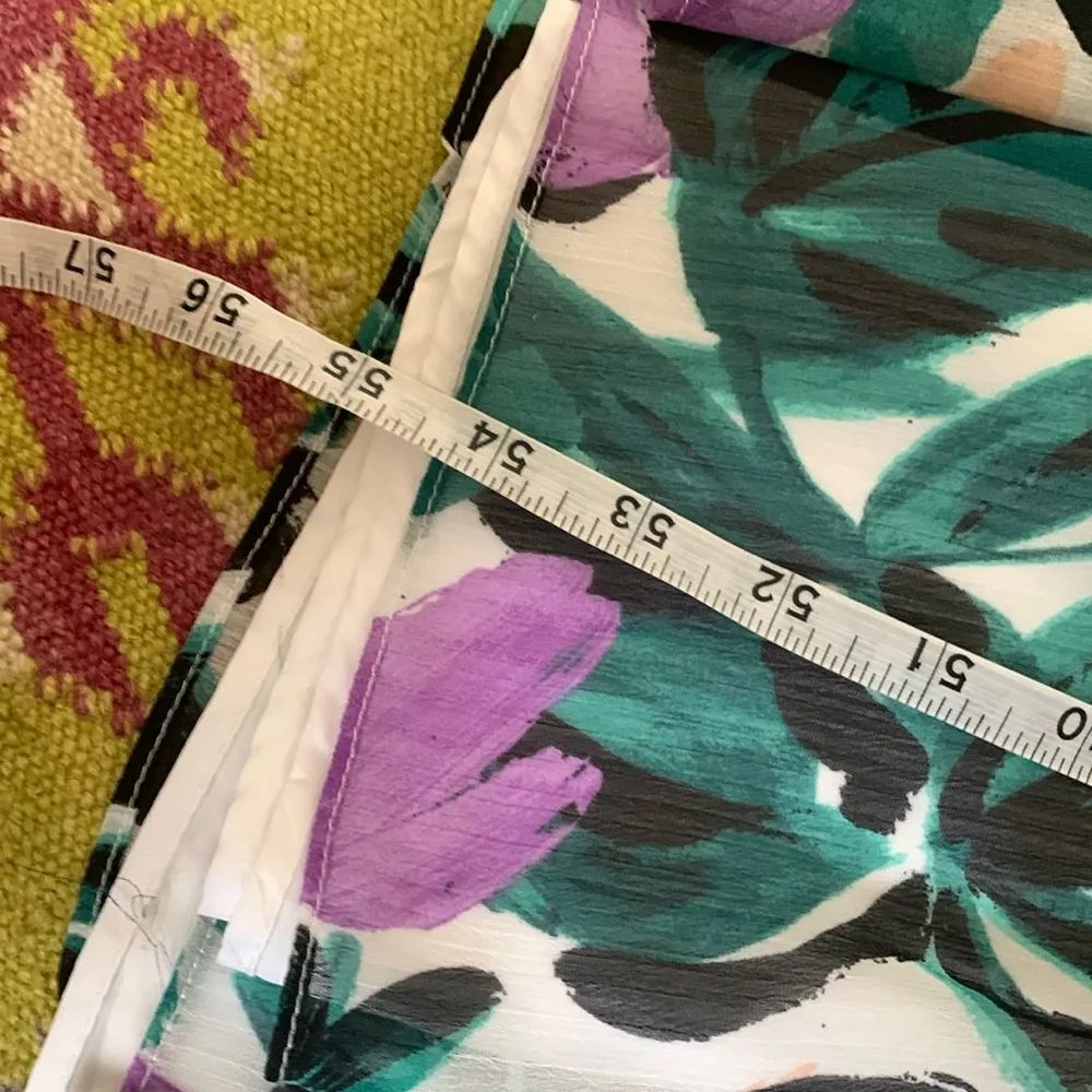 Donna Morgan Nordstrom Tropical Floral Chiffon Resort Maxi Dress (Sz 8) Purple - Image 13