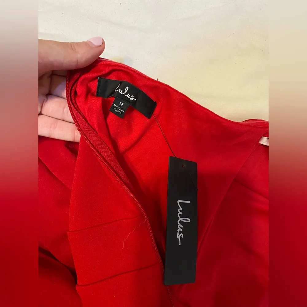 Lulus NWT Red Jumpsuit - Image 2
