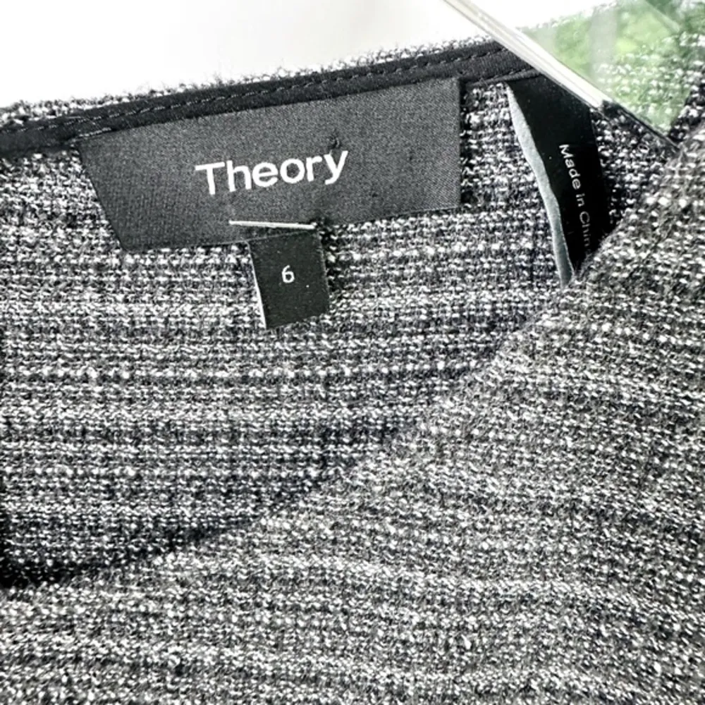 Theory Albita Knit Fit & Flare Klarien Dark Gray Dress Size 6 - Image 7