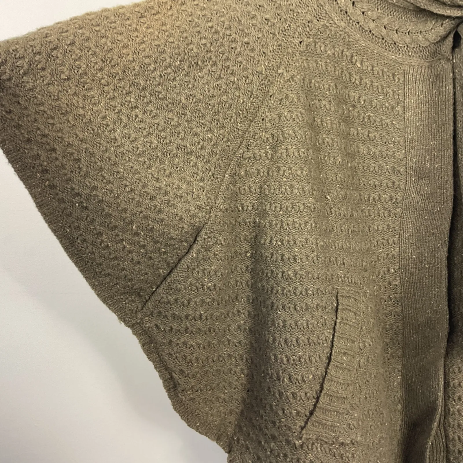 Sparrow Women's Wool Poncho Cape Scarf Sweater Size M Brown Size M - Image 3