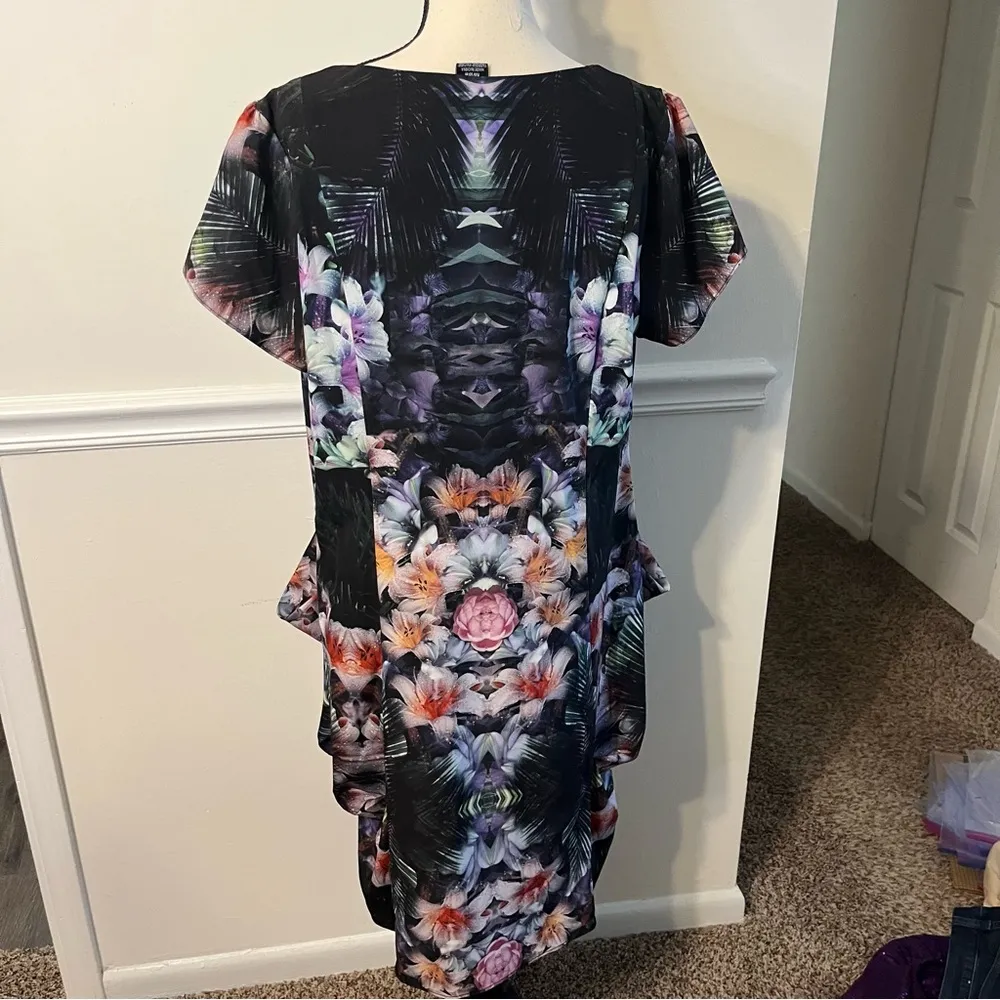 City Chic Floral Tropical Lily Tunic Dress 18W - Image 2