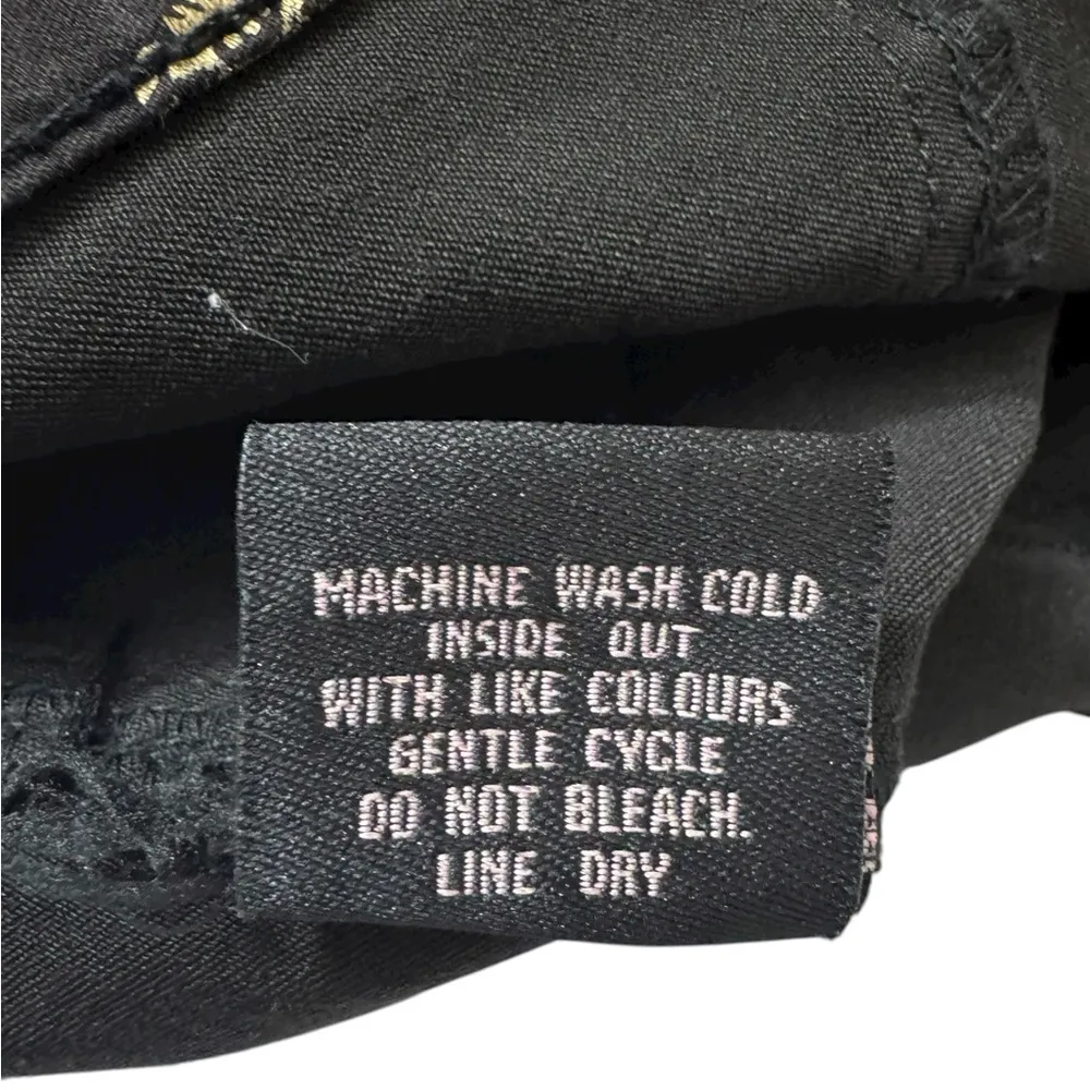 TINSELTOWN Brocade Skinny Jeans Gold Foil Size 7 - Image 10