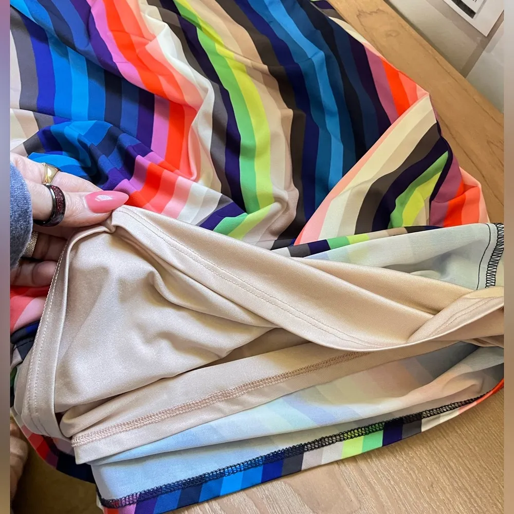 Trina Turk Bolero La Floridita Wave‎ Stripe Jersey Shift Dress Bold Vacation - Image 8