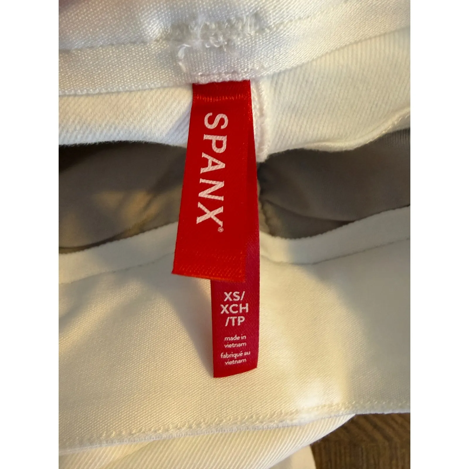SPANX Stretch Twill Cropped Wide Leg Pants Bright White Women's XS petite - Image 8