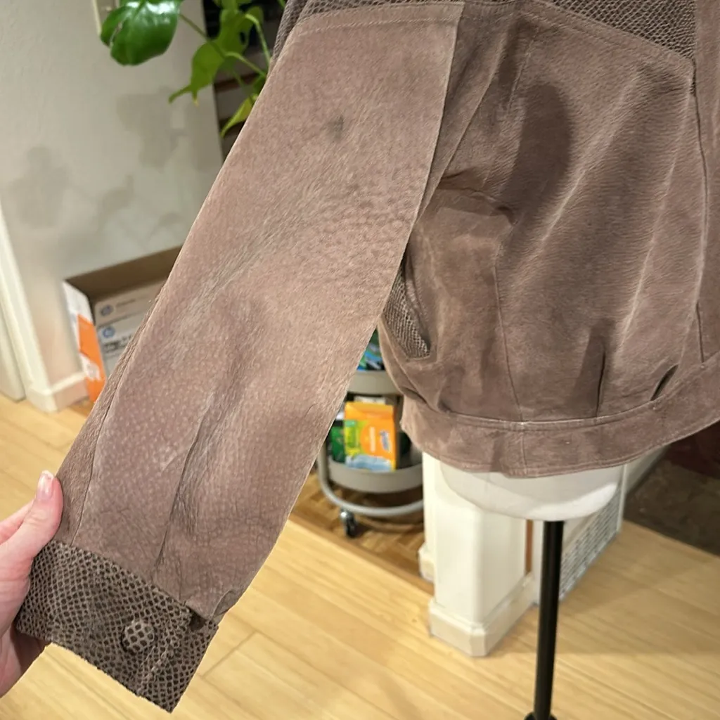 Vintage leather jacket Brown Size L - Image 6