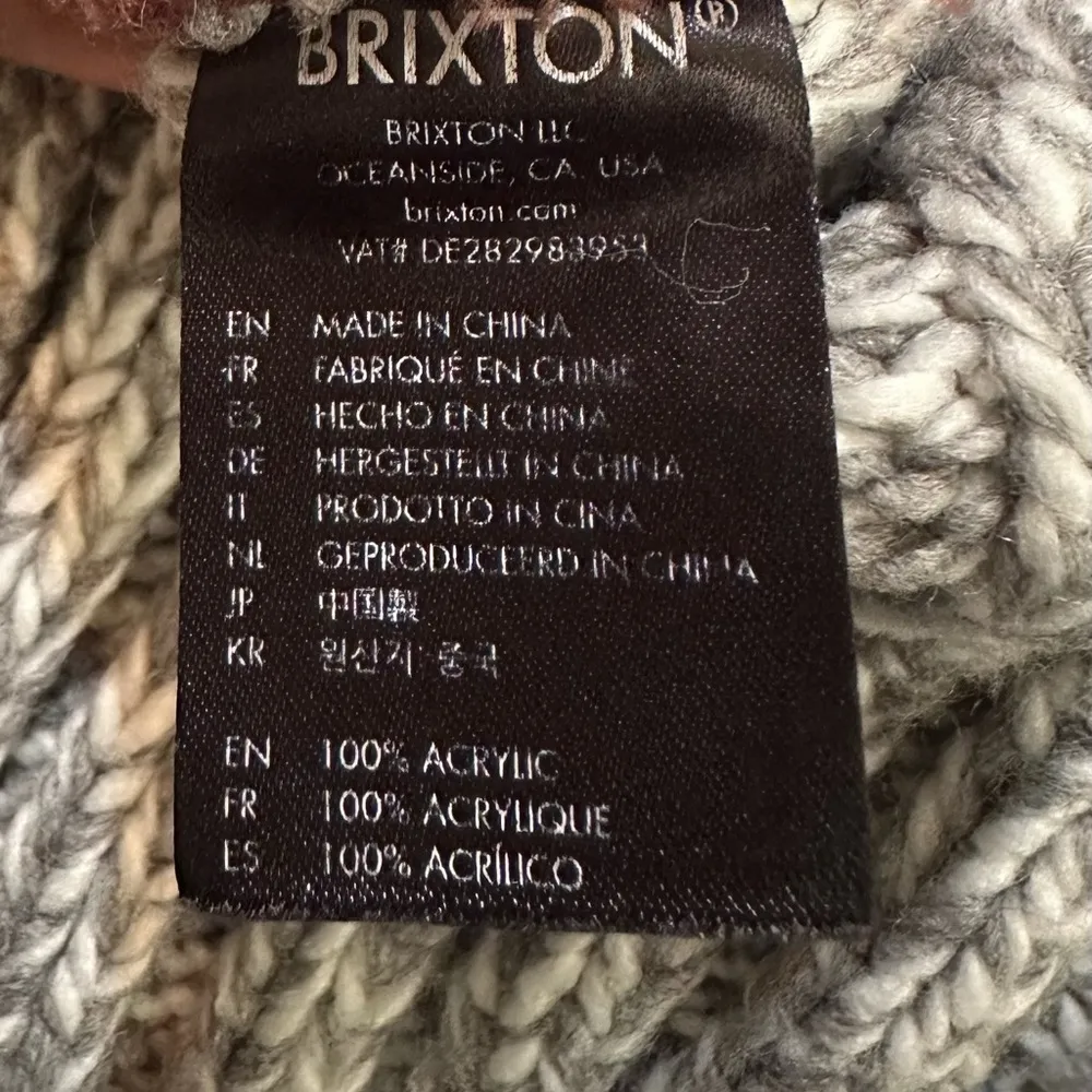 Brixton Beanie gray and white women’s preowned great shape - Image 2