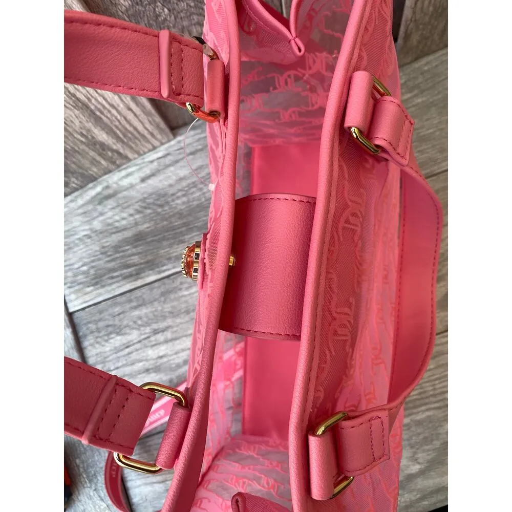 Juicy Couture | Pink Mesh Tote with Heart Logo Charm - Image 6