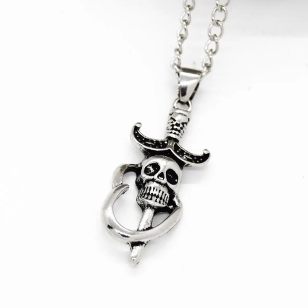 Skull Dagger Necklace Silver - Image 3