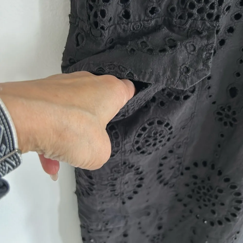 Christian Lacroix Black Eyelet Cargo Joggers - Image 5