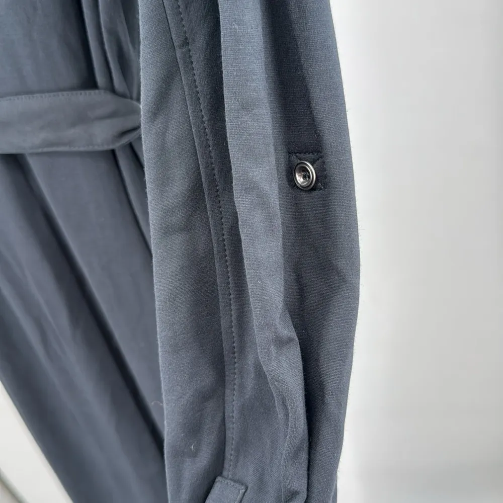 Soft Surroundings Black button front pockets tie waist Maxi Dress XL knit soft - Image 6