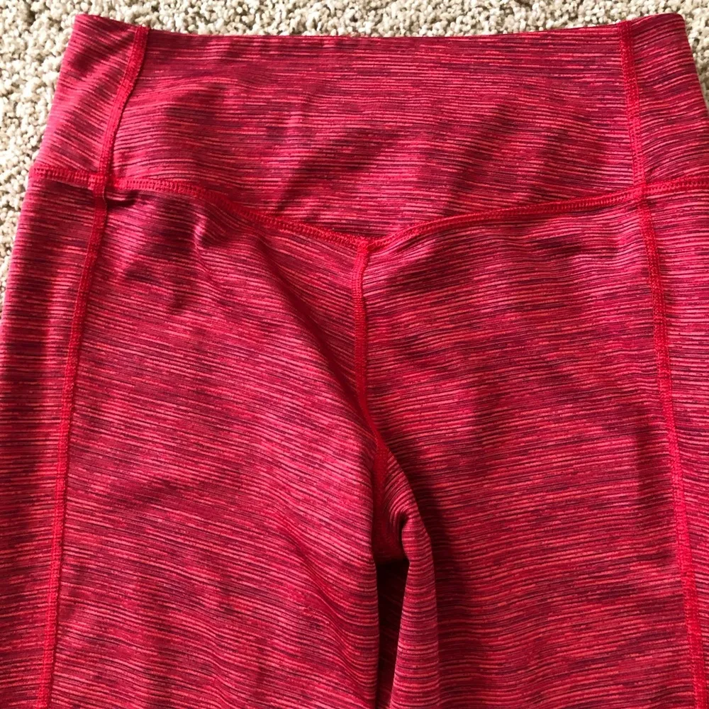 Nike Leggings Red Dri Fit Crop Capri S - Image 5