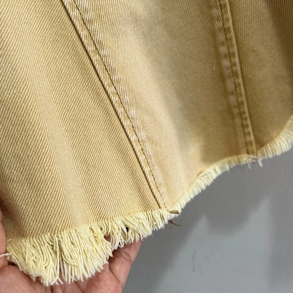 Free People Beige Mini Skirt - Image 5