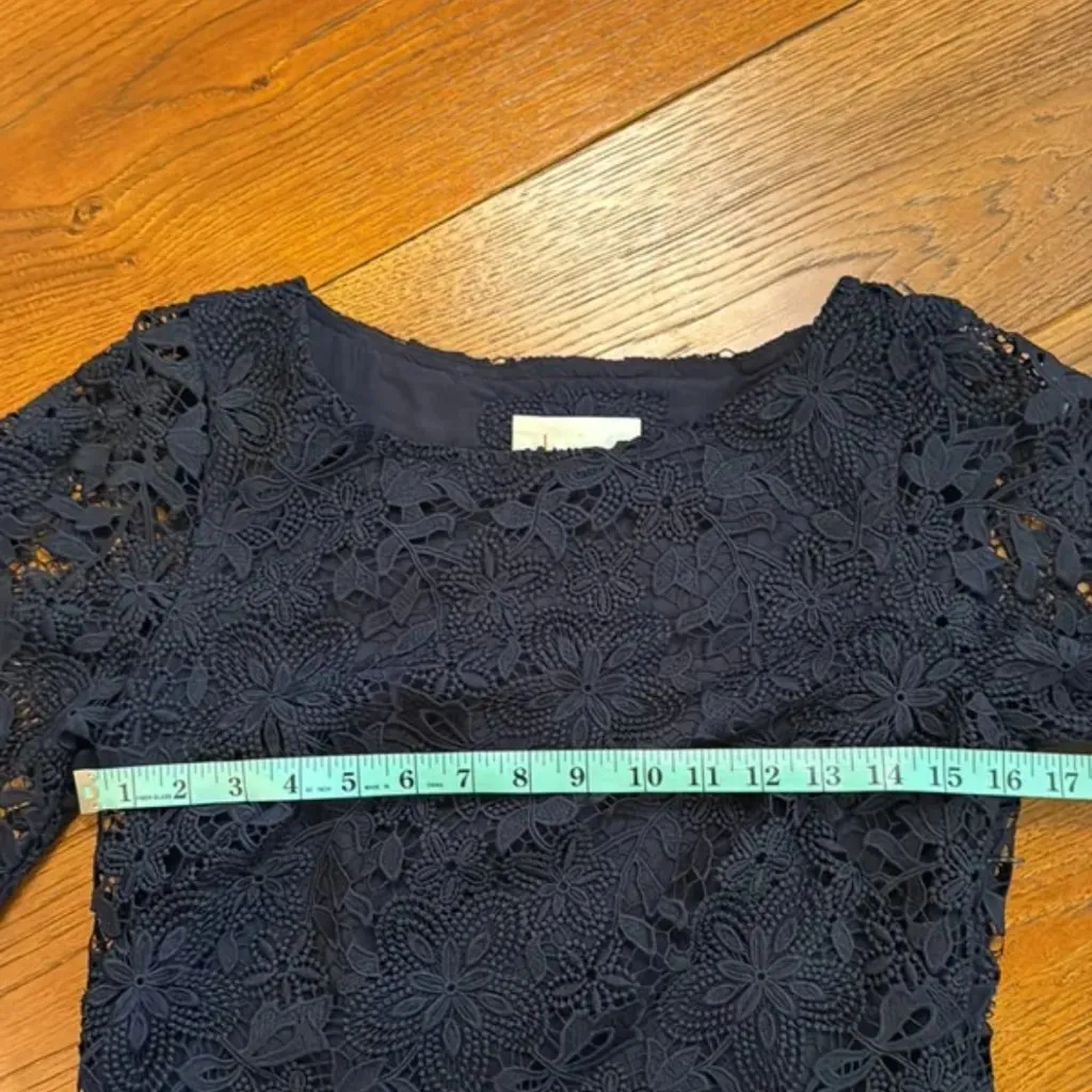 Anthropologie Charleston Lace blue mini dress size 6 - Image 8