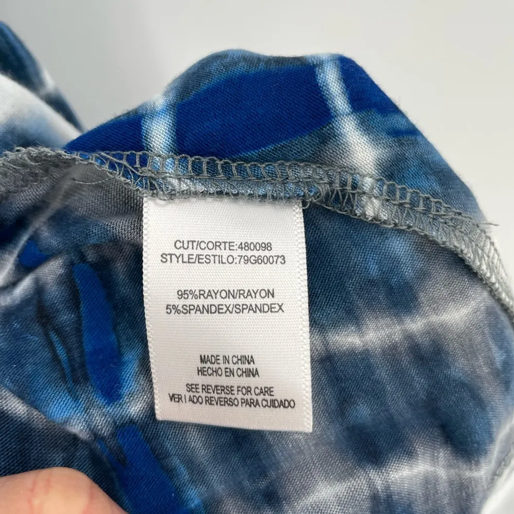 Heart Soul Shibori Print Front & Back Keyhole Tunic Top Dress, Size Small - Image 5