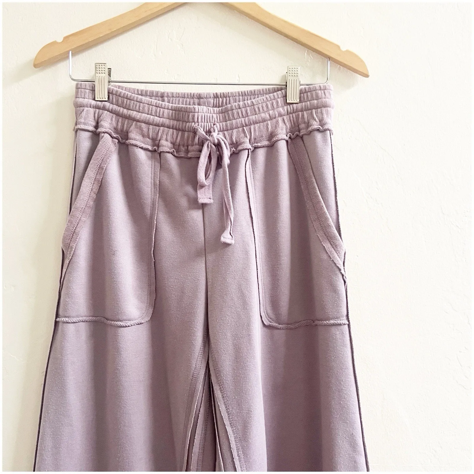 Fate Purple Wide Leg Activewear Sweatpants Size Small Pockets Streetwear Boho - Image 8