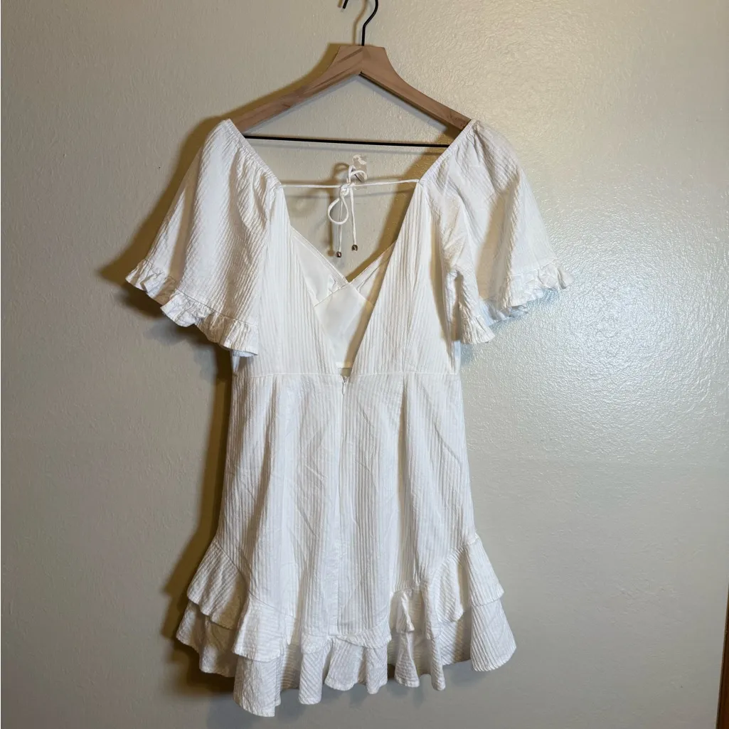 SELFIE‎ LESLIE
Corina Pleated Bust V-Back Dress White - Image 4