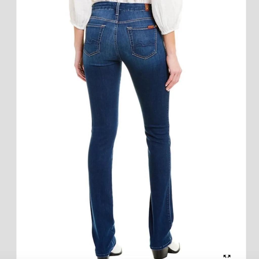 7 For All Mankind Kimmie Straight Leg Jeans Dark Wash Size 28 Classic Minimal - Image 2