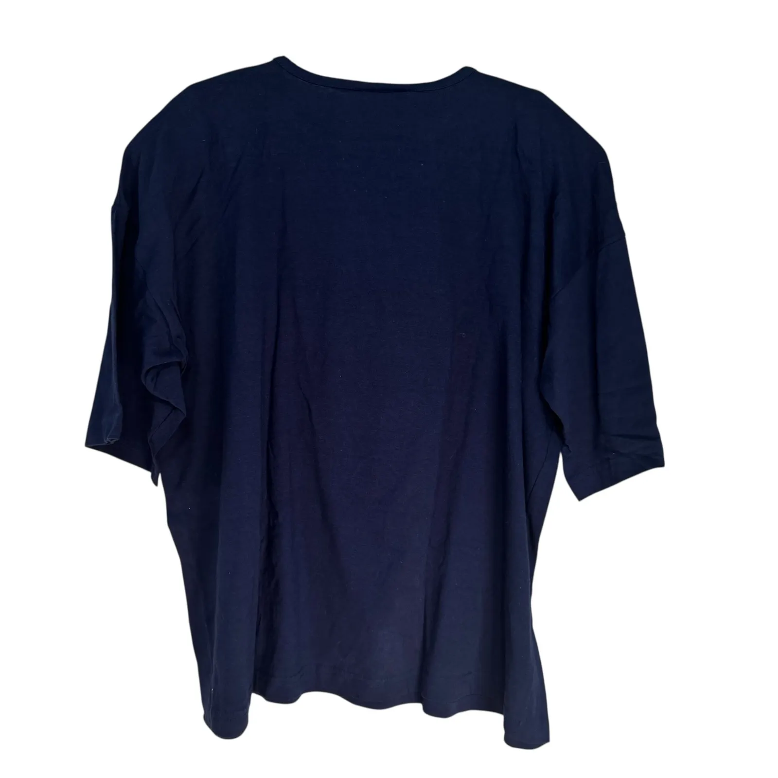 Copa Cabana Artwear Navy Blue Anchor Sailboat Embroidered T Shirt One Size Most - Image 9