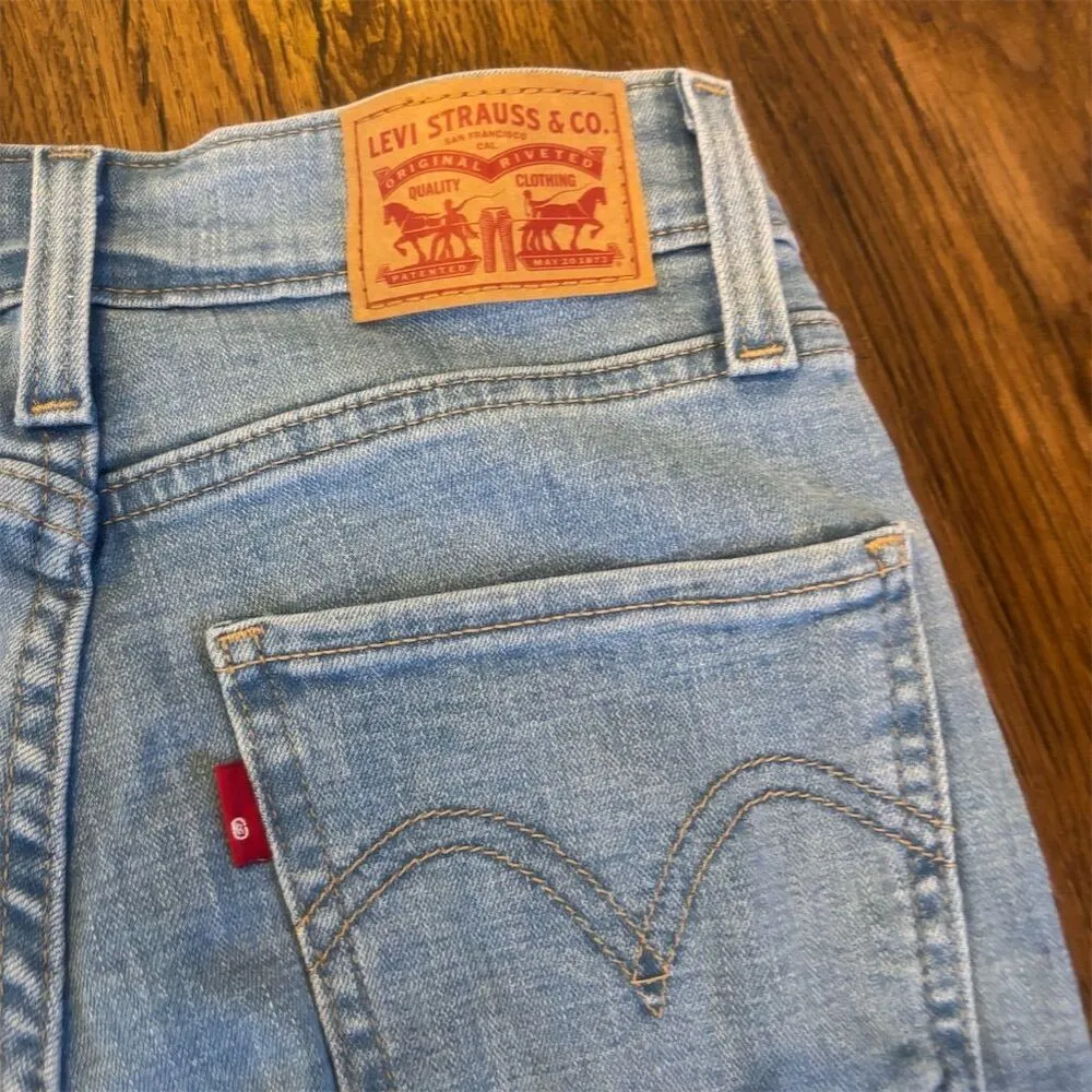 Levi's Women's 721 High Rise Skinny Ankle Jeans Size 24 Blue Denim - Image 9