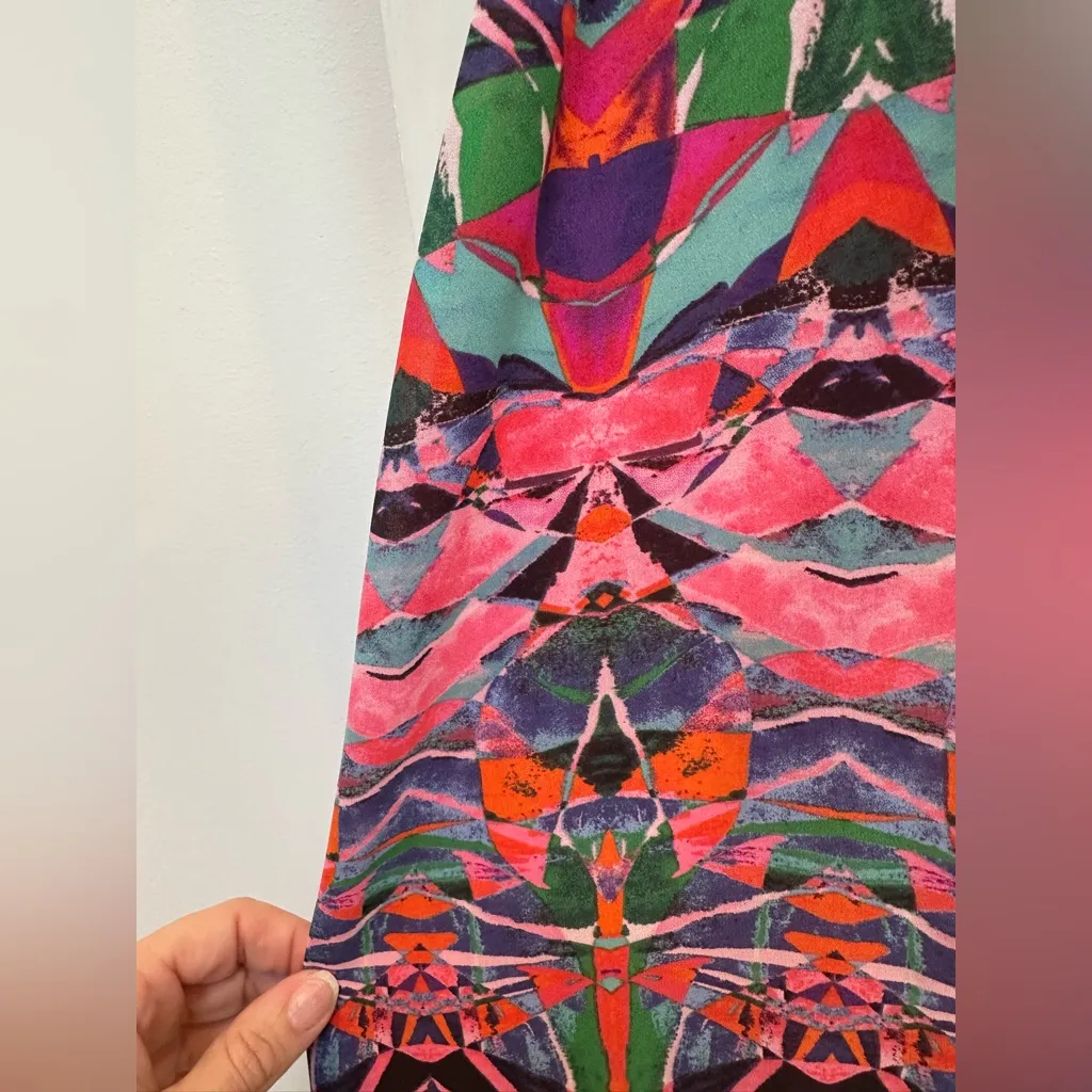 Anthropologie Vanessa Virginia Mural Maxi Midi Dress Boho Hippie Beaded Size 4 - Image 9