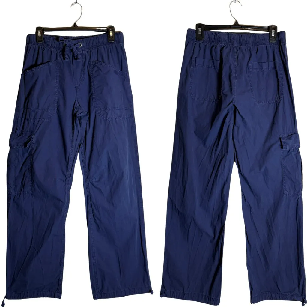Aerie Avenue Baggy Cargo Pant Women's Small Blue Loose Poplin Adjustable Sporty - Image 4
