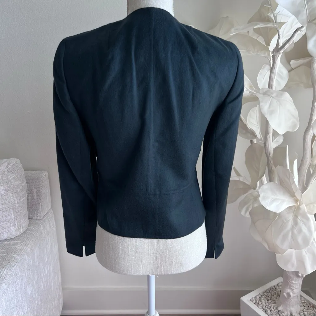 AKRIS Dark Blue Women's Cashmere Long Sleeve Jacket - Image 3