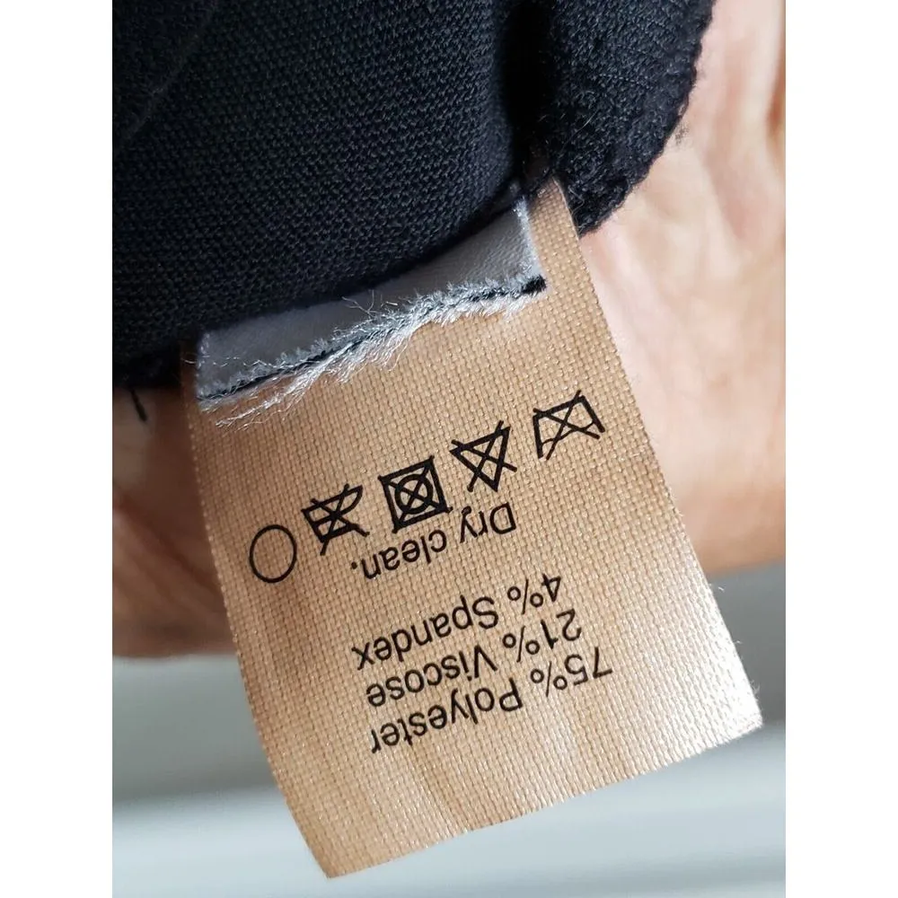 J. Crew Women's Black Solid Polyester Round Neck Sleeveless Knee Length Dress 10 - Image 10