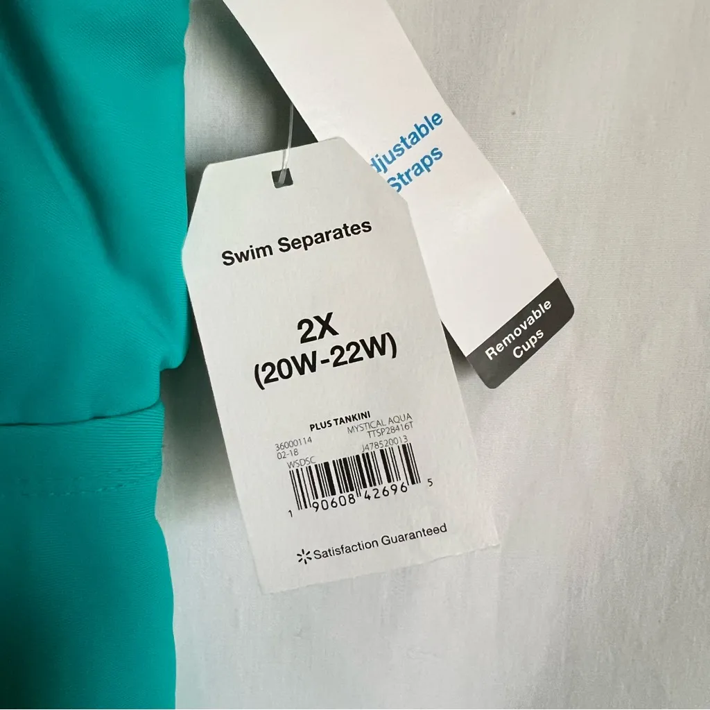 Time & Tru Plus Tankini and AVIA Active Shorts Blue Size 2X - Image 4