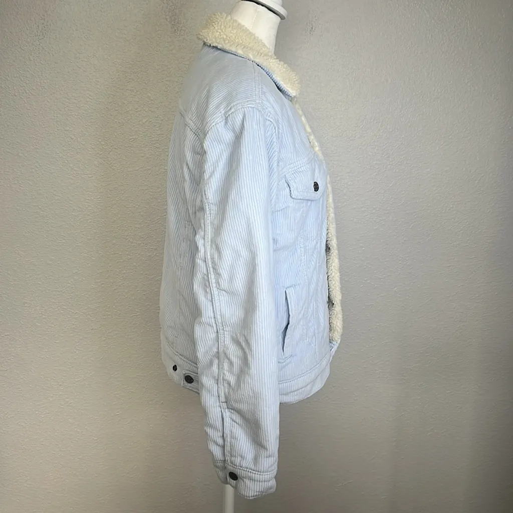Levi’s Corduroy Faux Fur Jacket Blue Size Small - Image 2