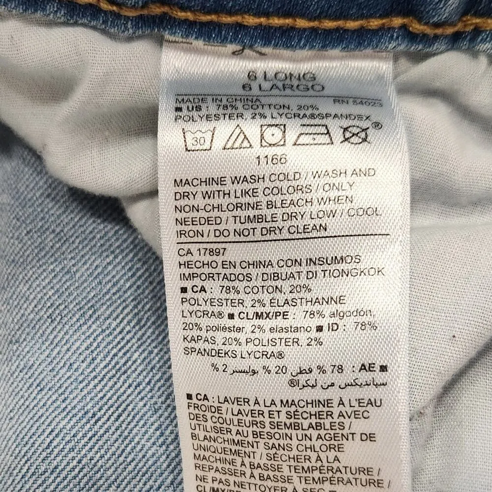 Old Navy Super Skinny Ankle Tapered Jeans Denim Blue Light Wash Size 6 Long - Image 7