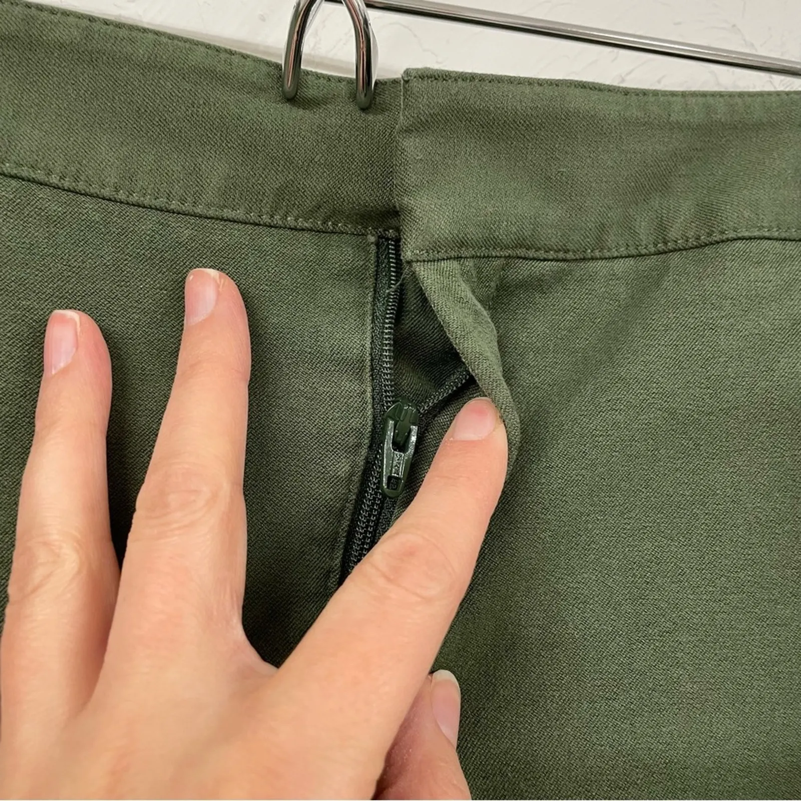 Banana Republic Green Sloan Fit Slacks Dress Pants Trousers Womens 6 Low Rise - Image 6