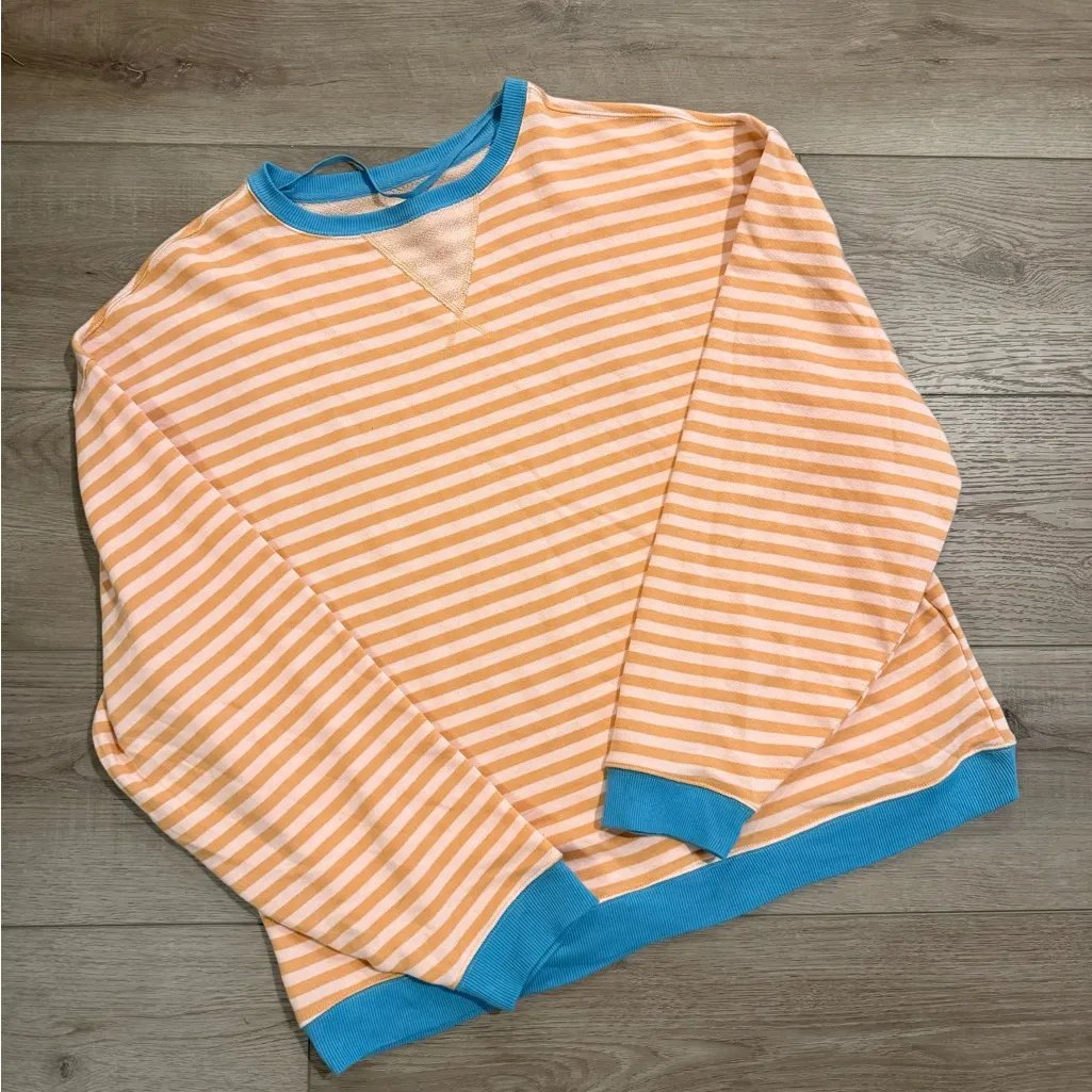 NWOT Free People Striped Oversized Sweater Size Large - Image 3