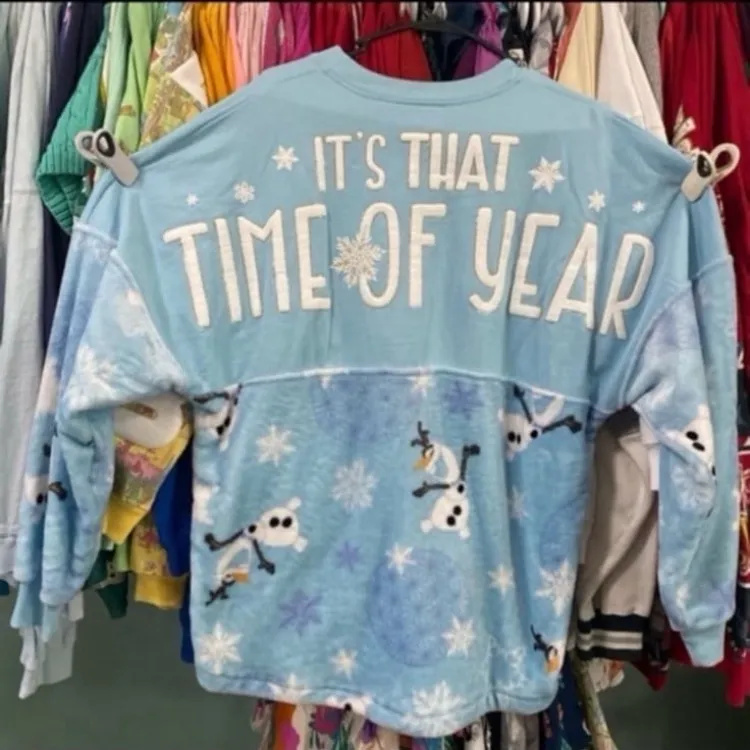 Disney parks frozen Olaf festival of the holidays fuzzy spirit jersey M NWOT - Image 2