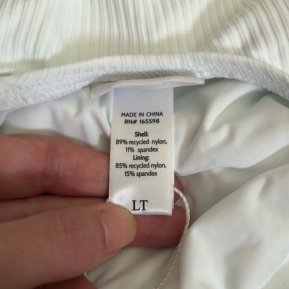 Andie Swim The Laguna One Piece LT Swimsuit‎ White Ribbed size L Tall NWT - Image 5