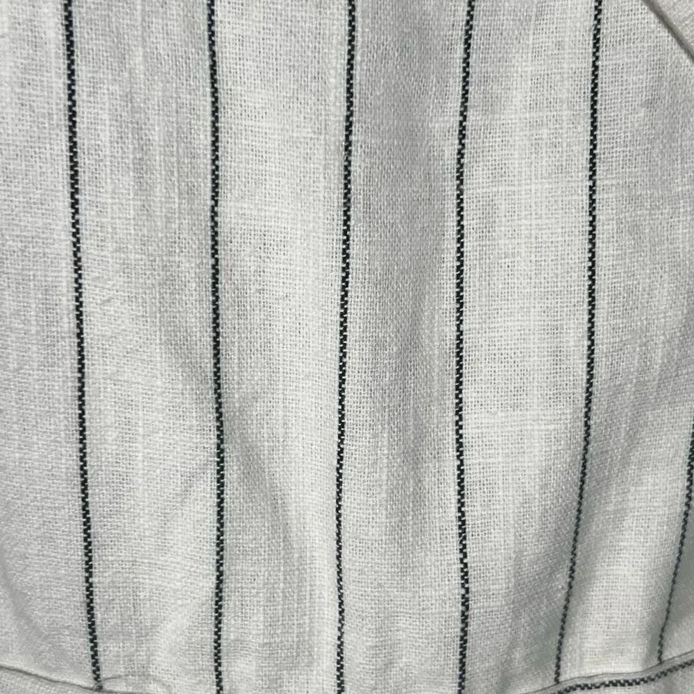 NWOT Lost + Wander Women's White Mini Zigzag Stripes Wide Leg Jumpsuit S… - Image 11