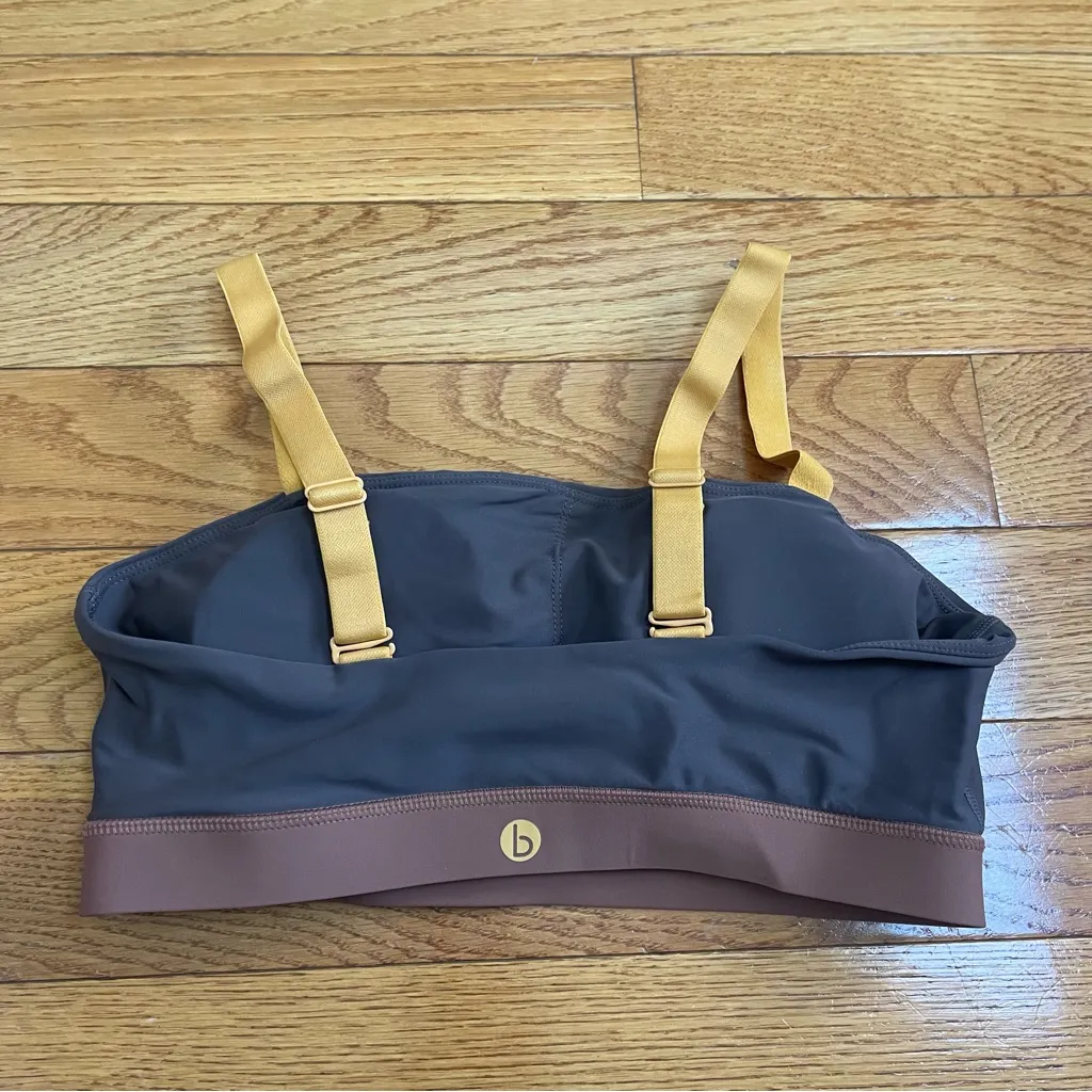 Cotton On Body Straight Up Longline Sports Bra - Graphite Grey & Golden Yellow M - Image 6