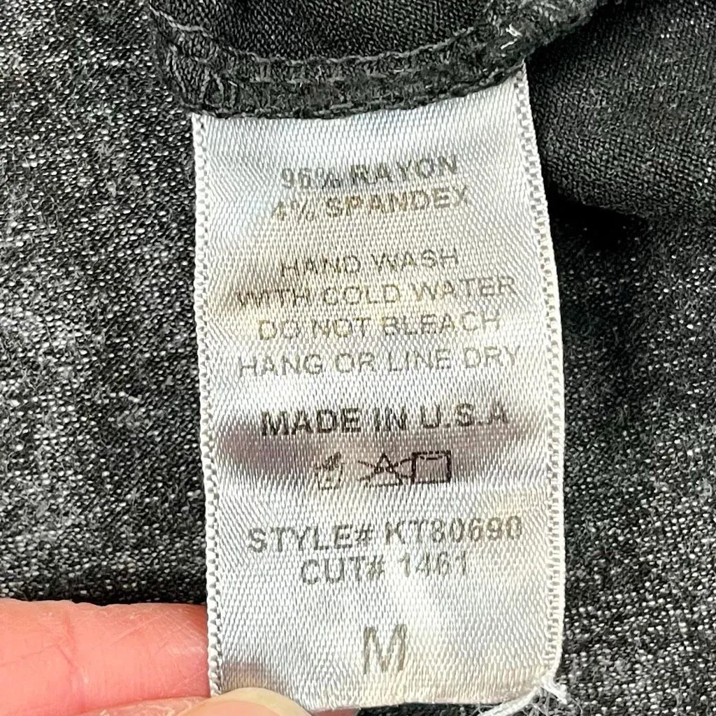 Blue Buttercup Black Vintage Look Mineral Washed Sleeveless Tank Top Medium - Image 5