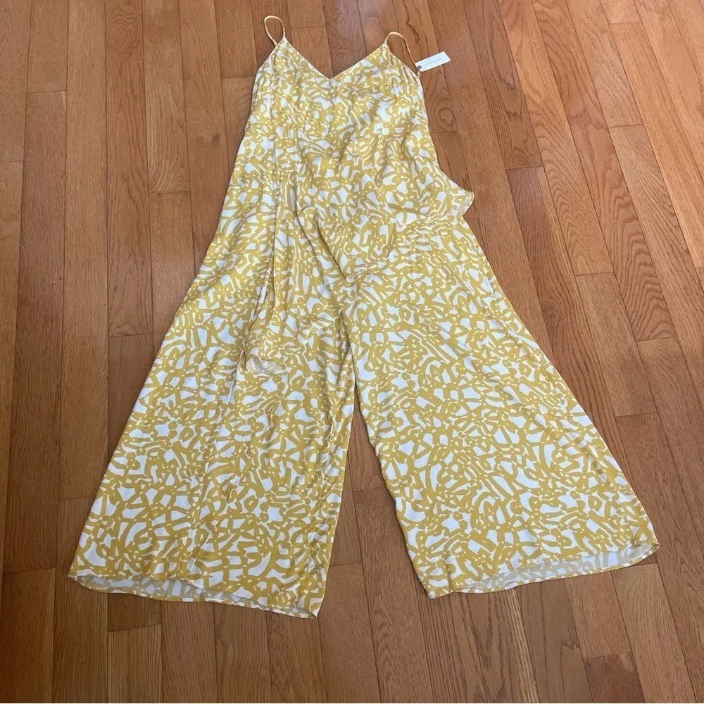 Anthropologie Maeve US 6 Goldenrod Brittany Sleeveless Ruffle Jumpsuit Romper - Image 9
