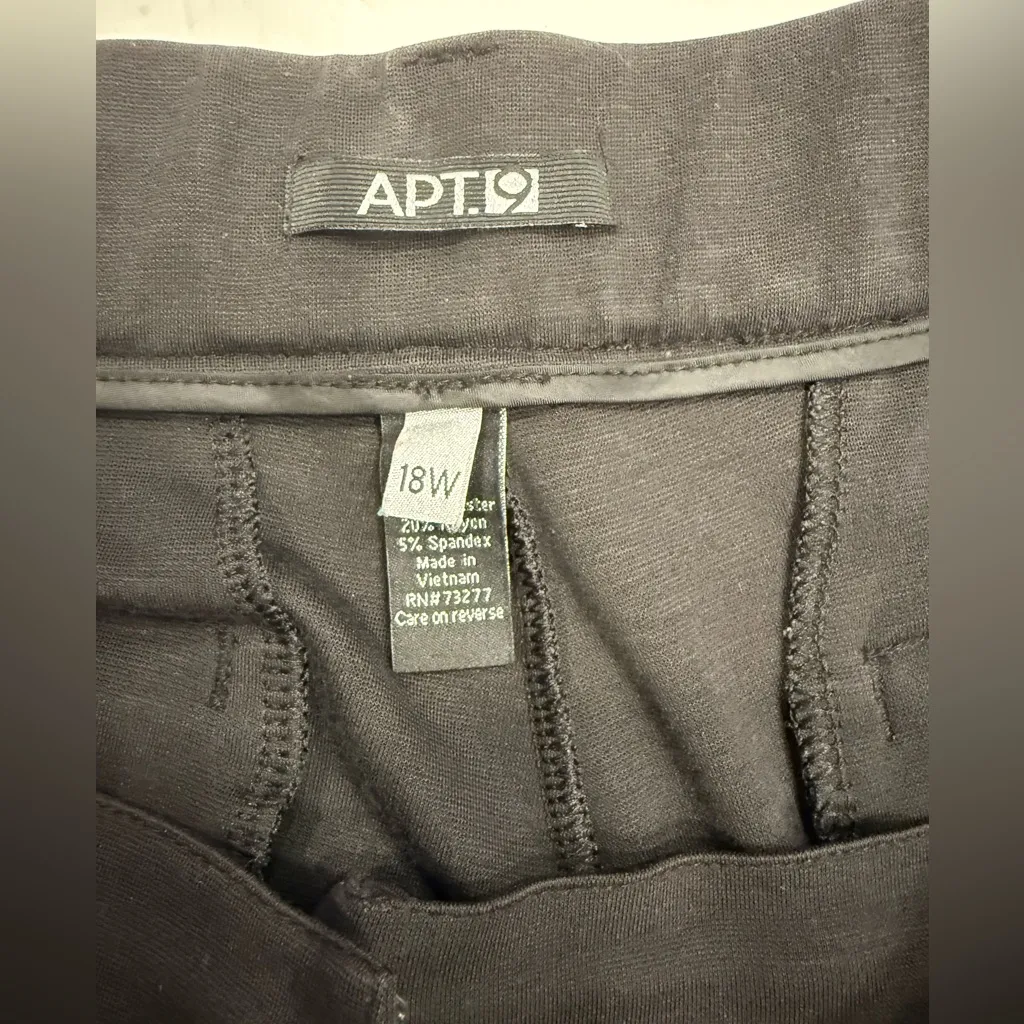 Apt. 9  Elegant Black Women's Pants 18 W - Image 4