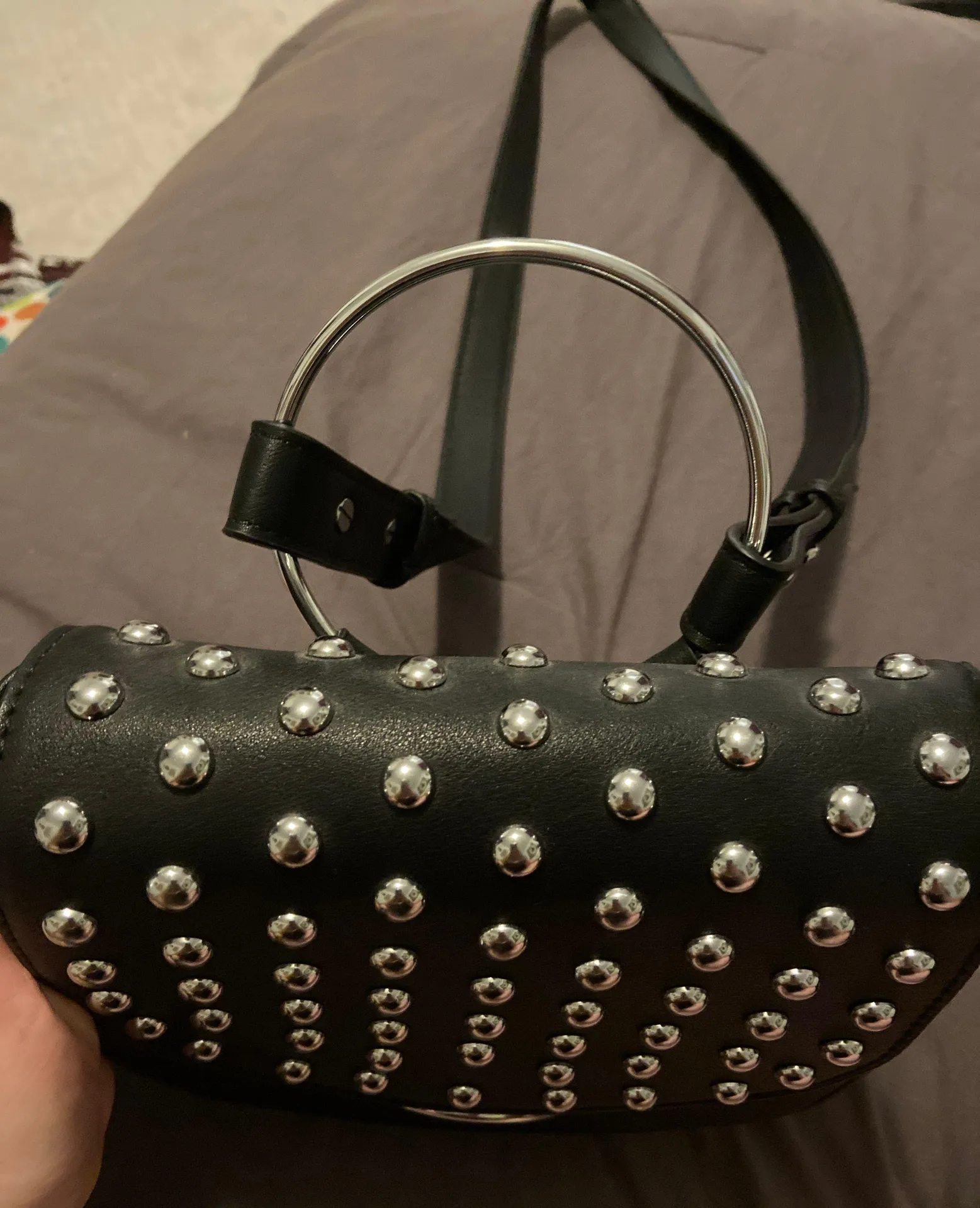 KILLSTAR Black Studded Crossbody Bag - Image 2