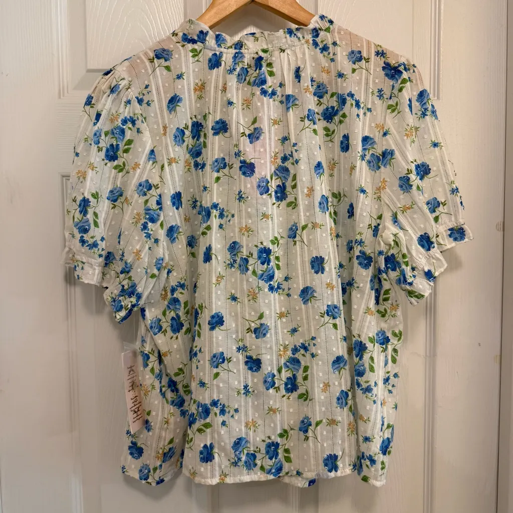 NWT Nanette Lepore Floral Button Down Blouse - Image 4