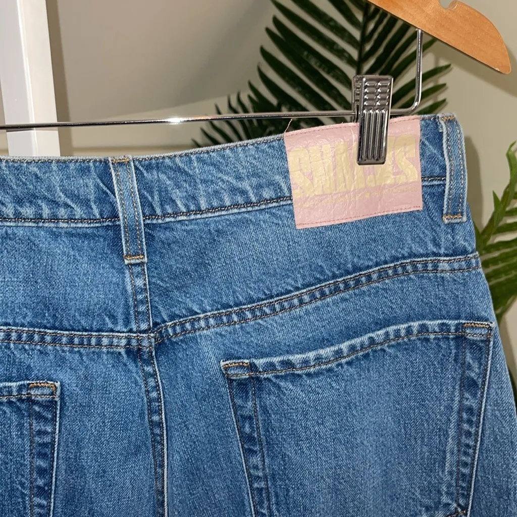 SNACKS! BY MOTHER HIGH WAISTED TWIZZY SKIMP IN DELICIOUS MEMORIES‎ Blue Size 30 - Image 5